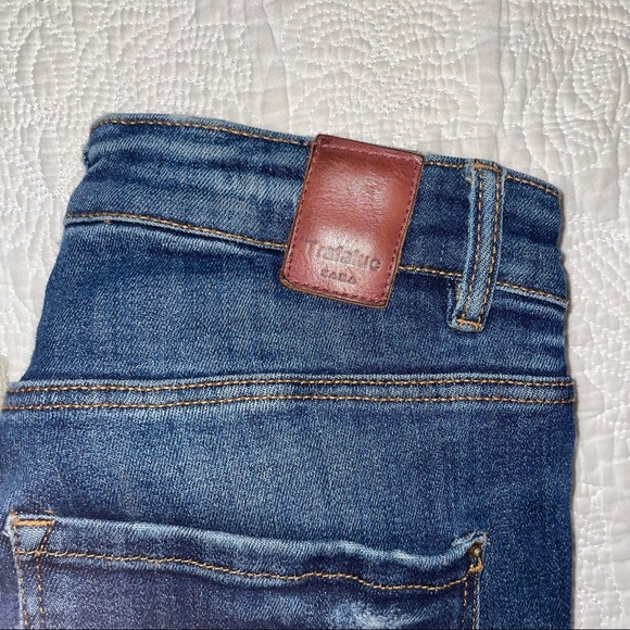 Zara trafaluc dark wash distressed skinny jeans - Picture 3 of 3